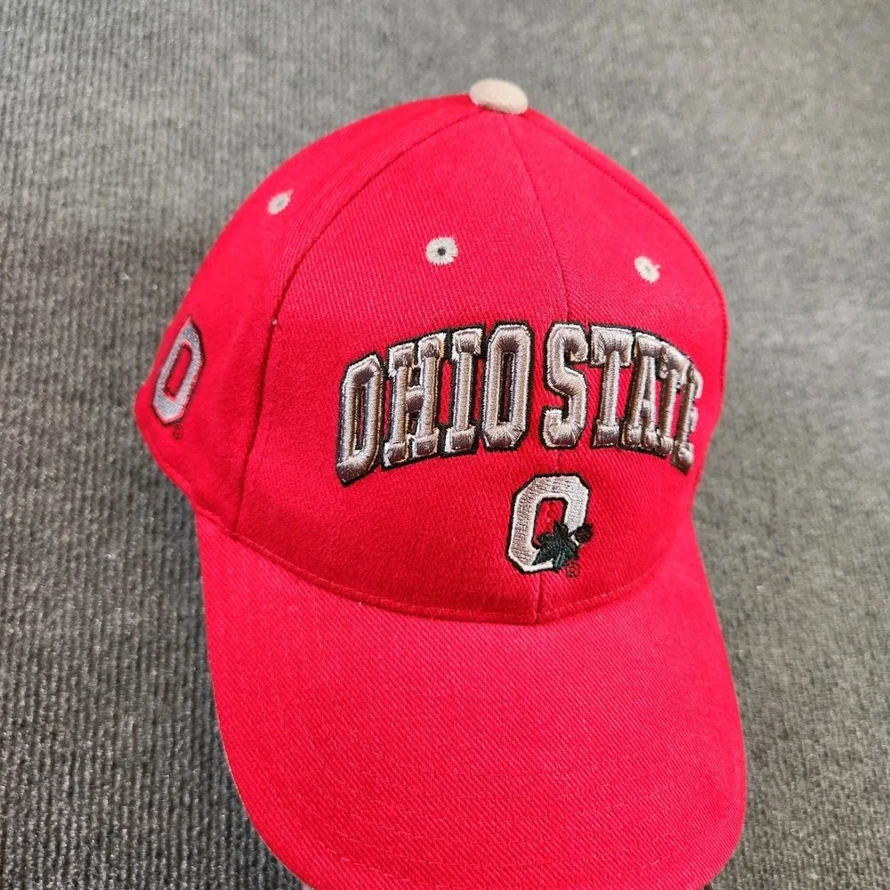 Ohio State Buckeyes‎ Hat One Size Adjustable Red NCAA Football Cotton Twill